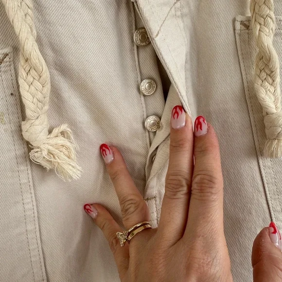 We The Free Cream Pants with Rope Detail - Picture 3 of 7